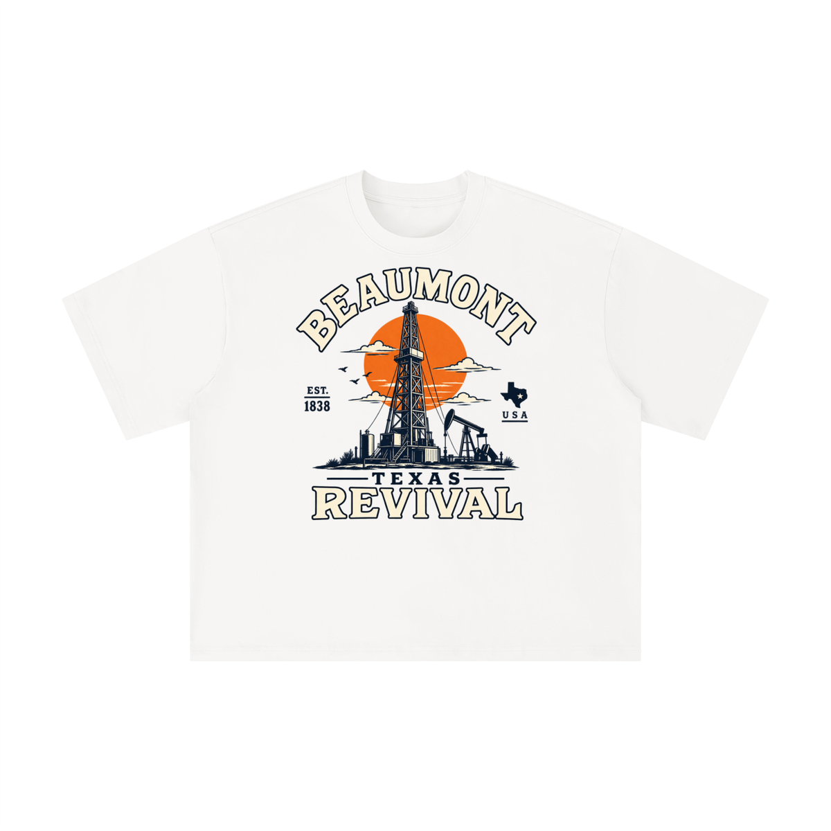 Vintage Beaumont Texas Oil Revival Graphic Tee