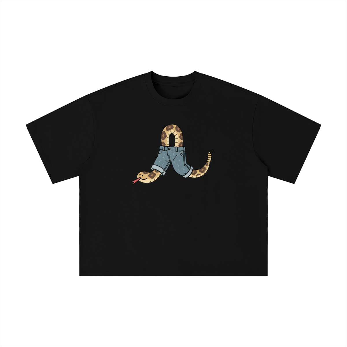 Texas Rattlesnake in Jeans Graphic Tee