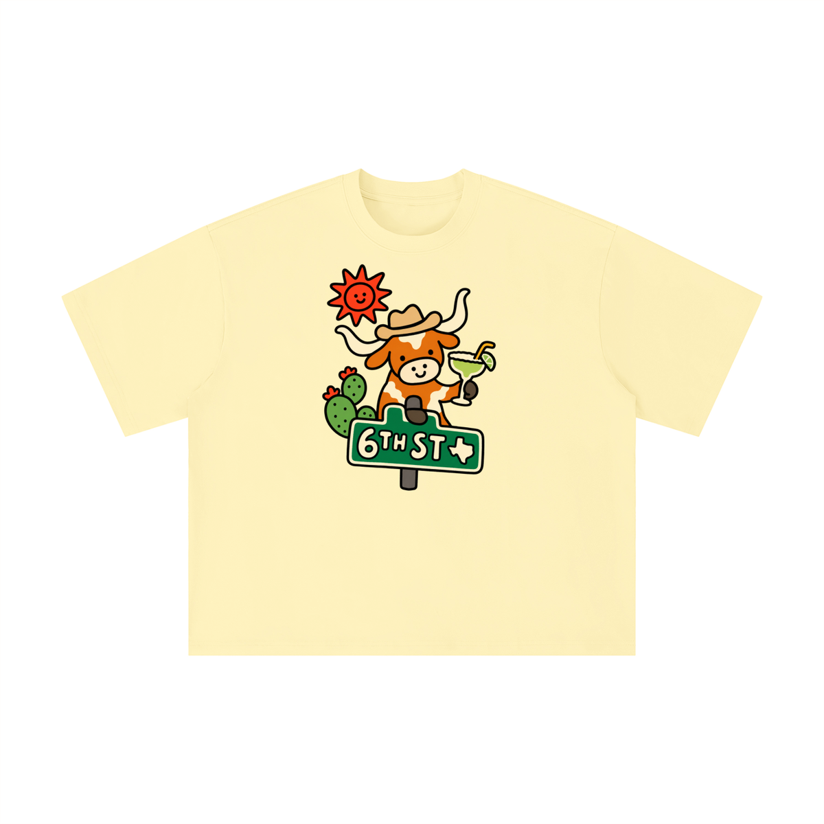 6th Street Sips Longhorn Tee