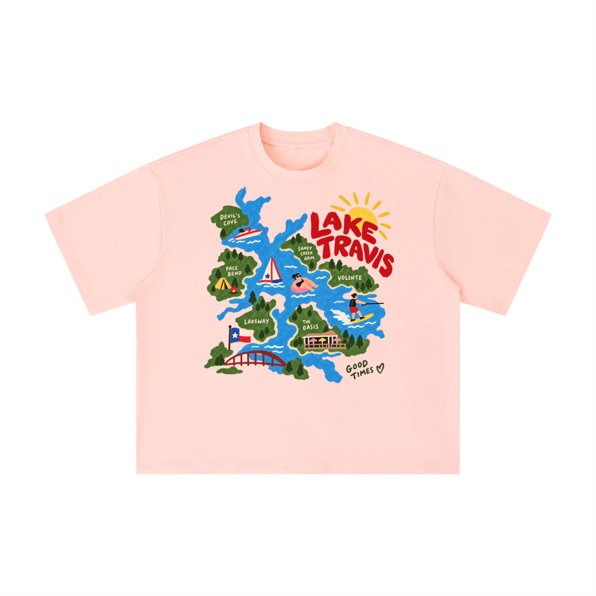 Lake Travis Good Times Vintage Texas Tee