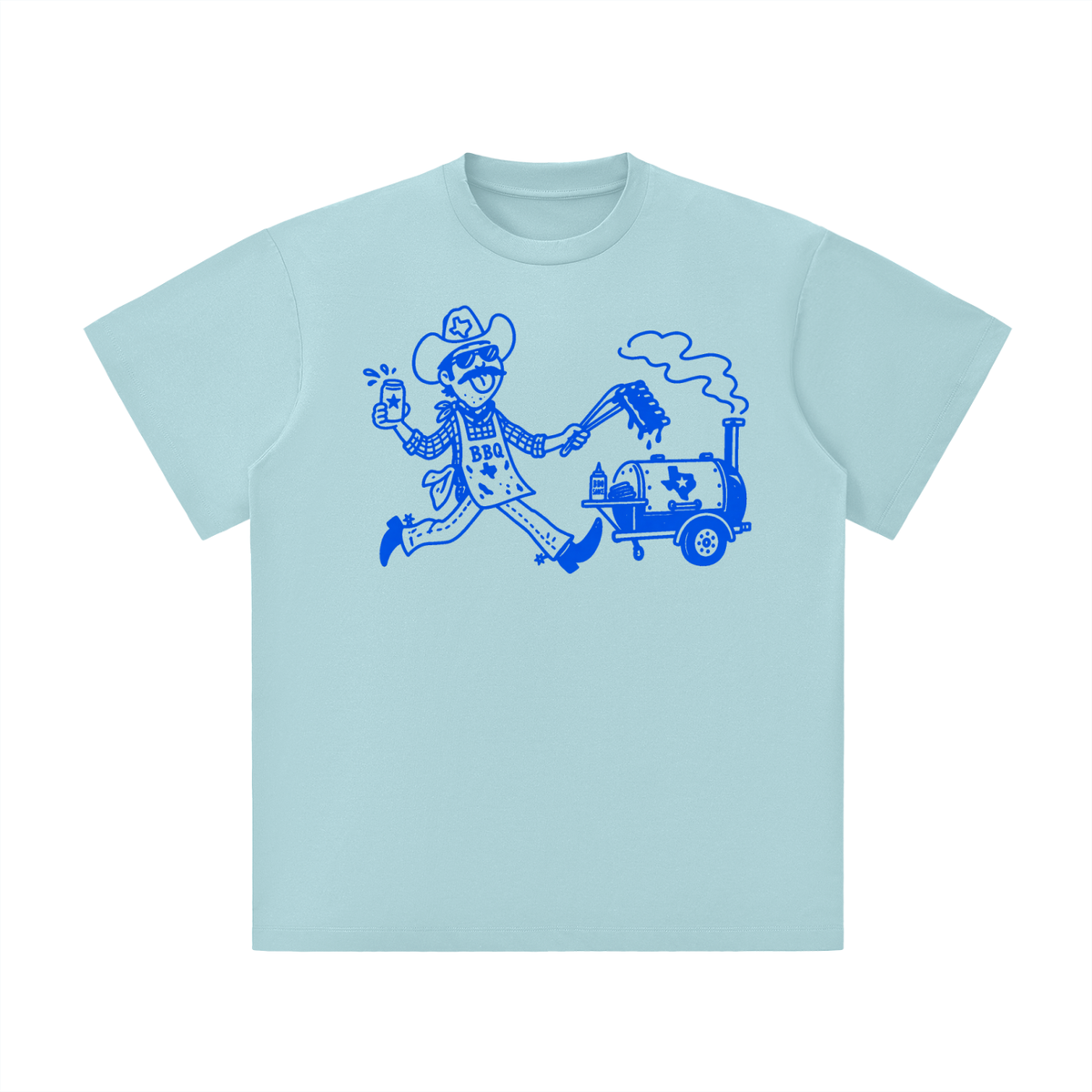 Texas BBQ Cowboy Graphic Tee