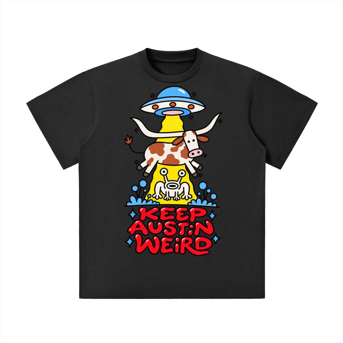 Keep Austin Weird UFO Longhorn Tee