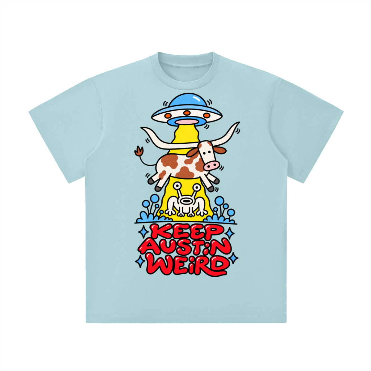 Keep Austin Weird UFO Longhorn Tee