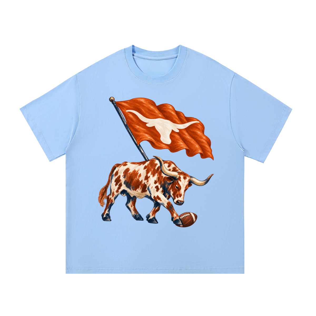Texas Longhorn Football Flag Vintage T-Shirt INSPIRED NOT REAL MERCH