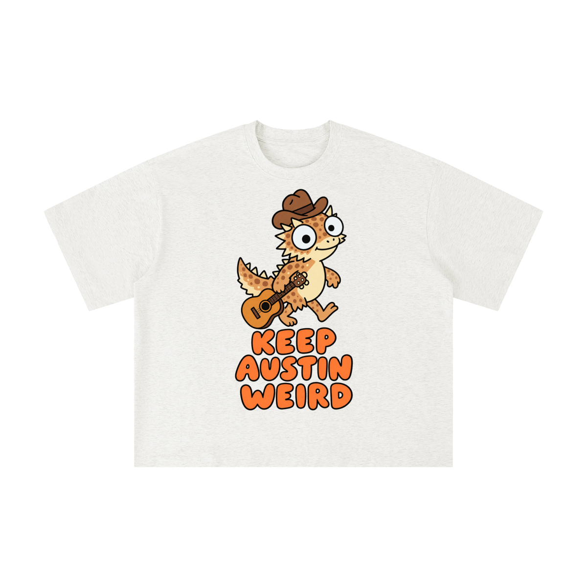 Keep Austin Weird Horned Lizard Guitar Tee – Funny Texas Cowboy Shirt
