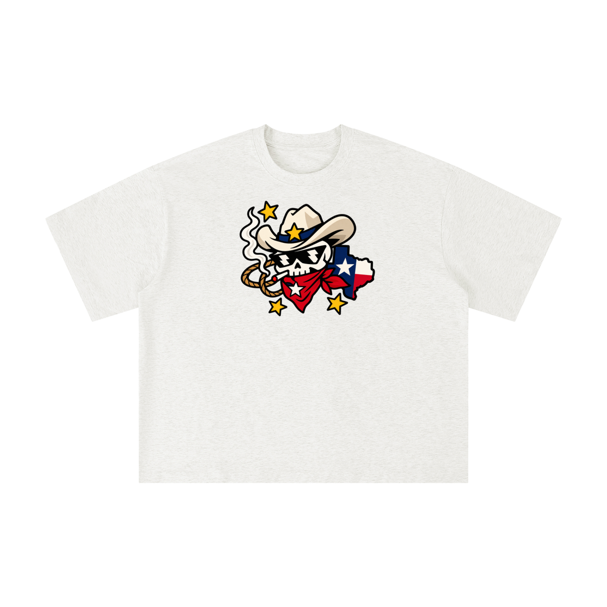 Texas Outlaw Skull Cowboy Graphic Tee