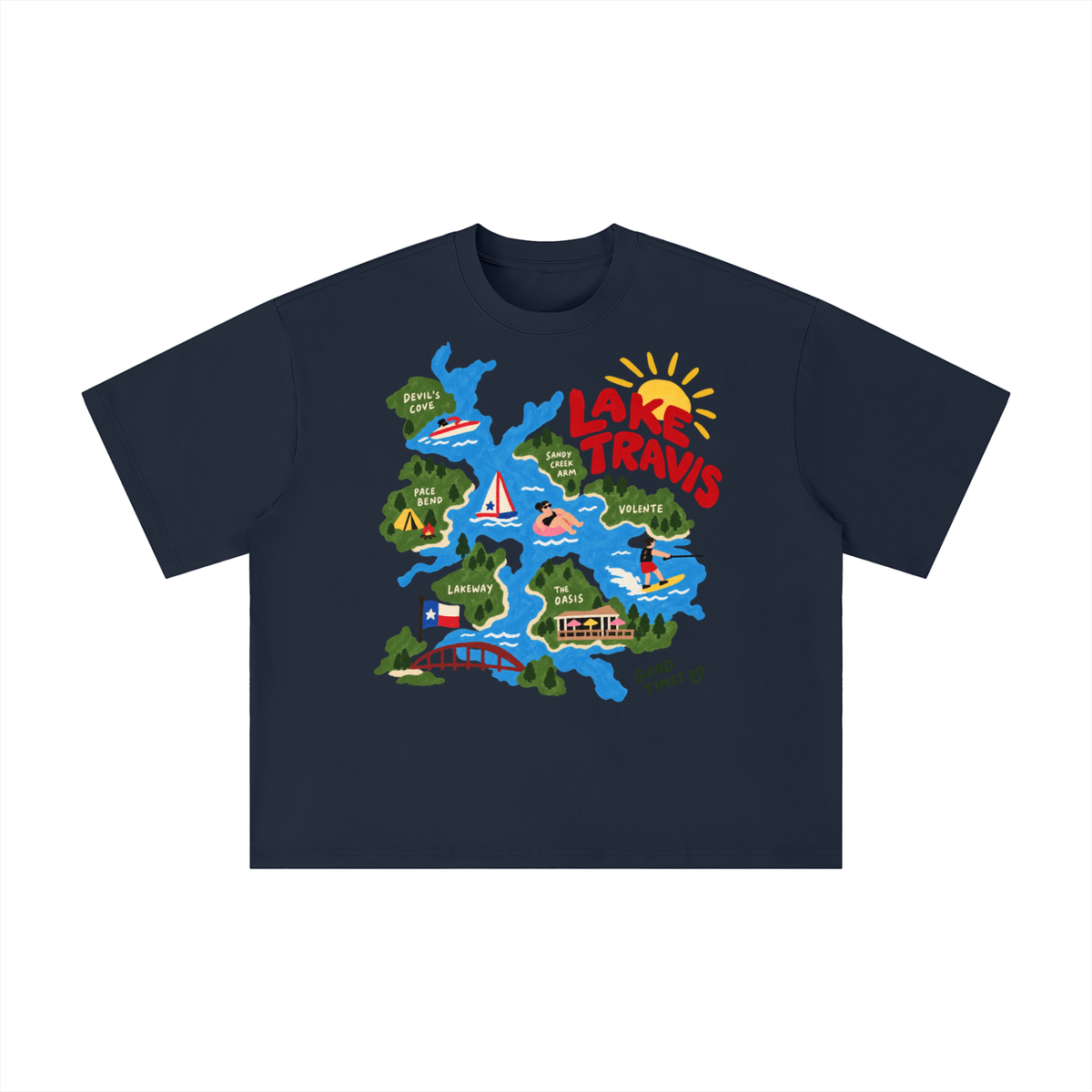 Lake Travis Good Times Vintage Texas Tee