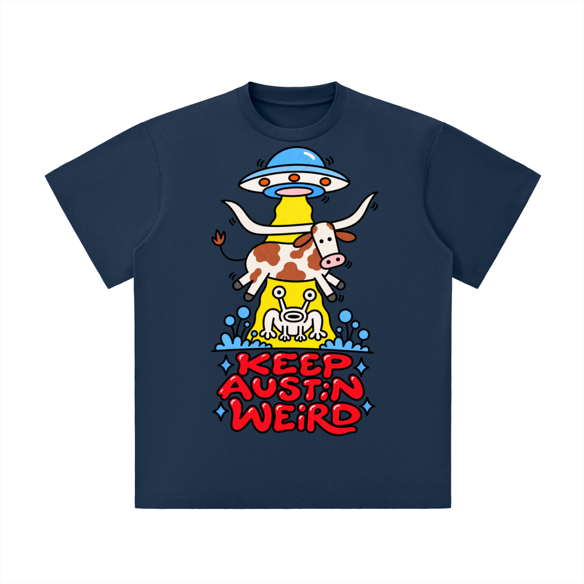 Keep Austin Weird UFO Longhorn Tee