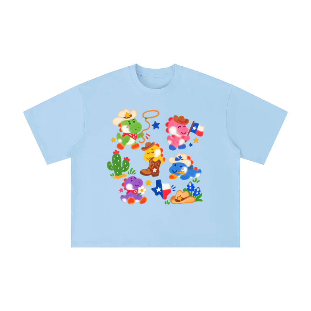 Texas Cowboy Dino Crew Graphic Tee