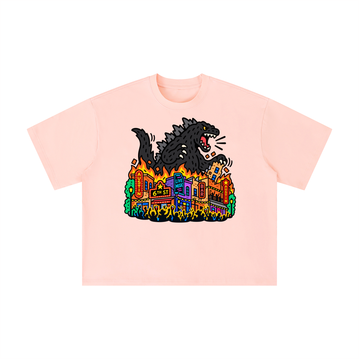 Austin 6th Street Kaiju Monster Graphic Tee