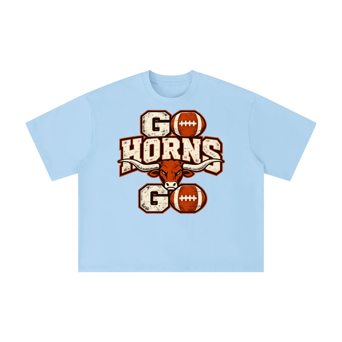 Go Horns Go Texas Football Tee