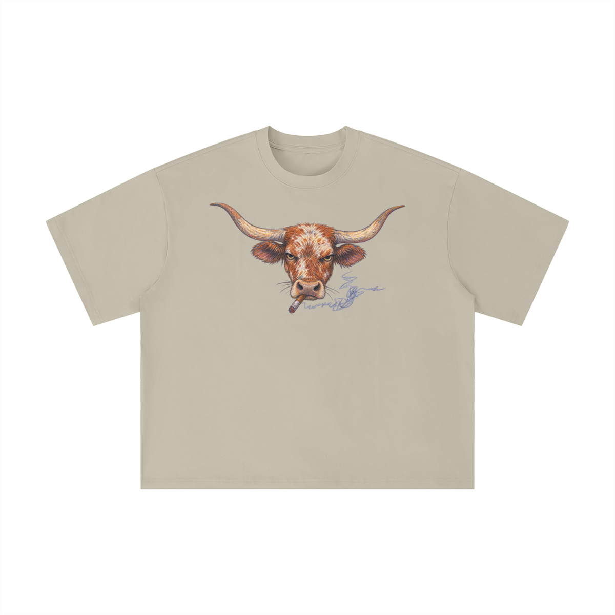 Texas Longhorn Cigar Graphic T-Shirt