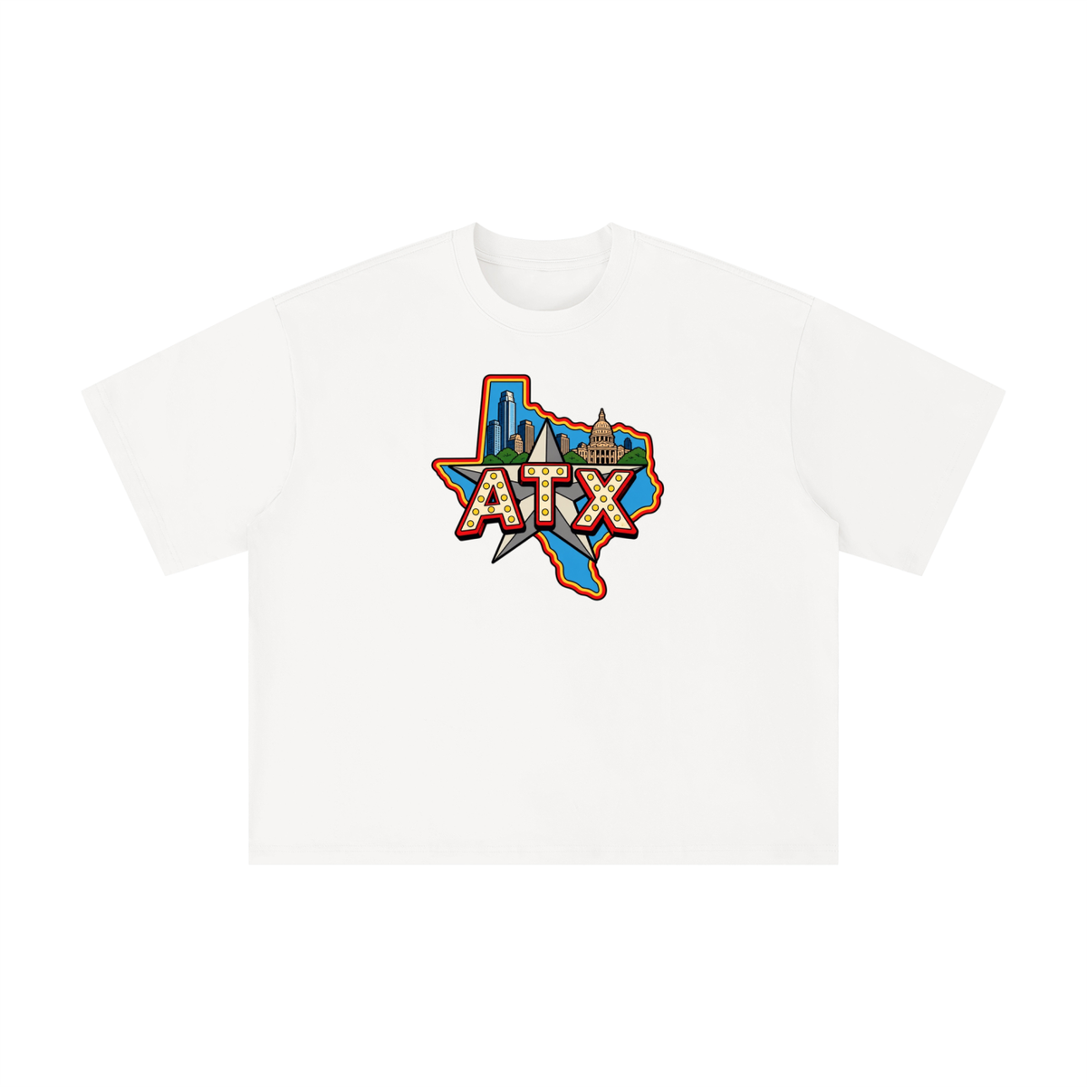 ATX Texas Star Austin Skyline Graphic Tee