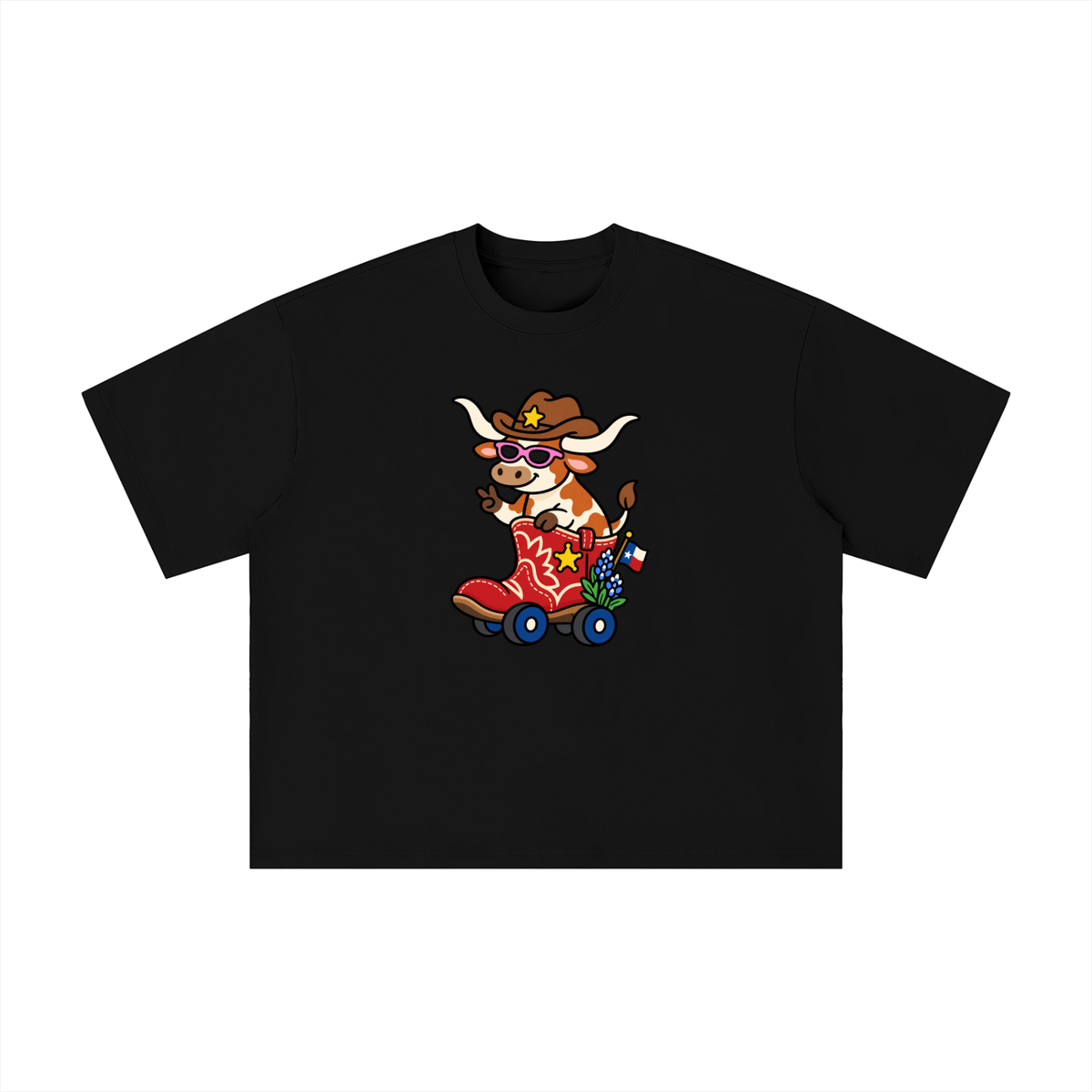 Howdy Longhorn Cowboy Boot Tee