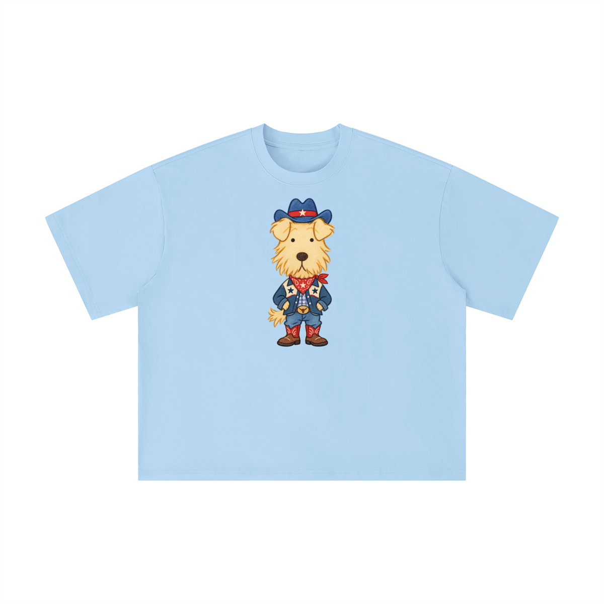 Texas Cowboy Dog Western Graphic Tee