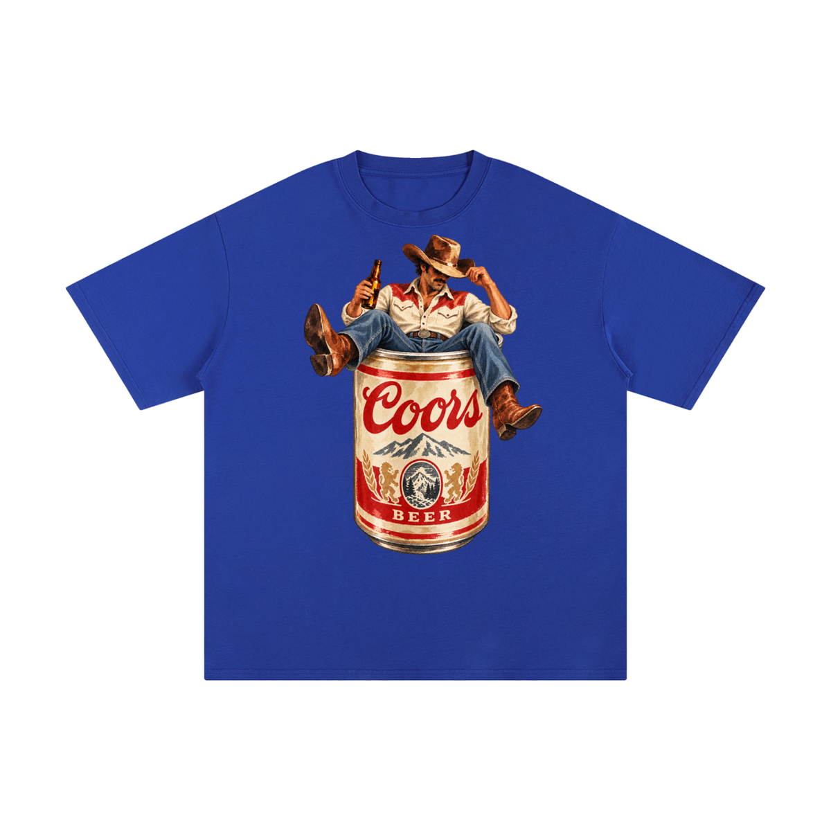 Vintage Coors Cowboy Beer Can Graphic Tee