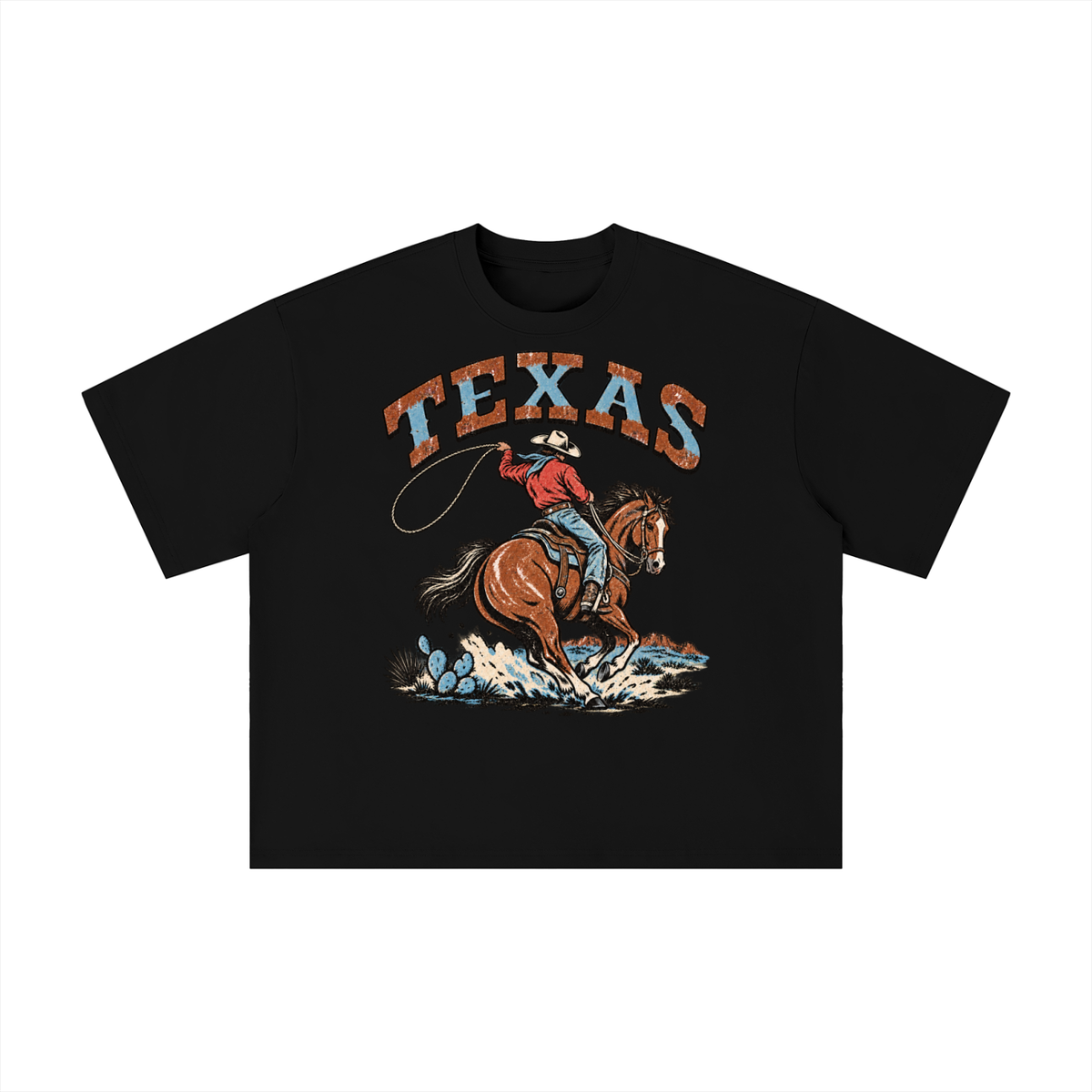 Vintage Texas Cowboy Lasso Graphic Tee