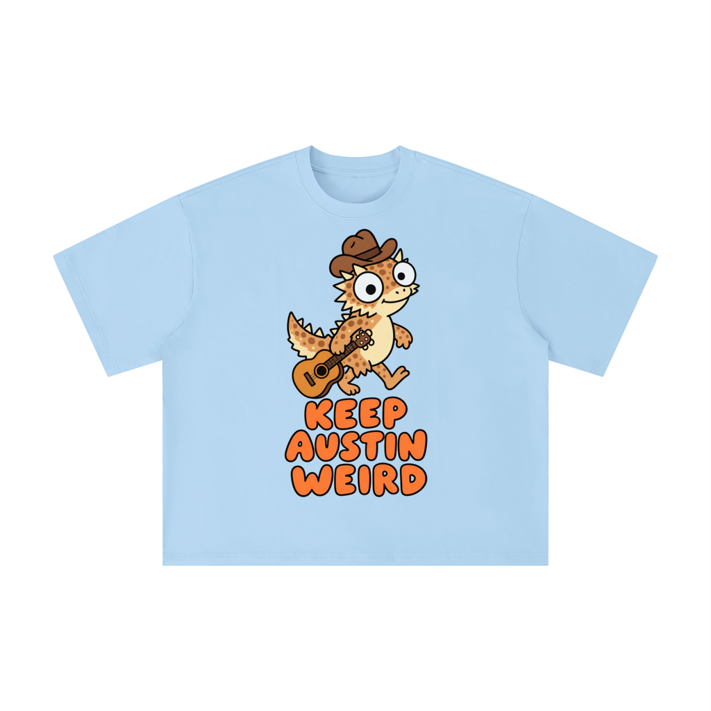 Keep Austin Weird Horned Lizard Guitar Tee – Funny Texas Cowboy Shirt
