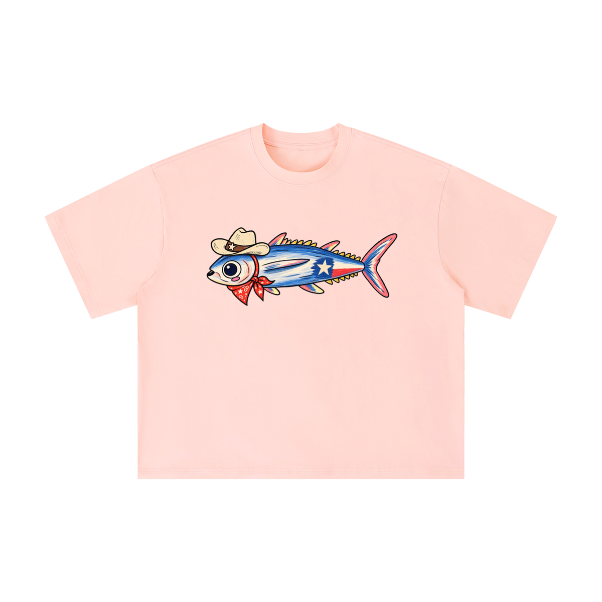 Texas Cowboy Fish Graphic Tee