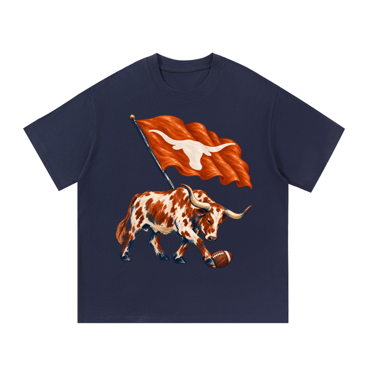Texas Longhorn Football Flag Vintage T-Shirt INSPIRED NOT REAL MERCH