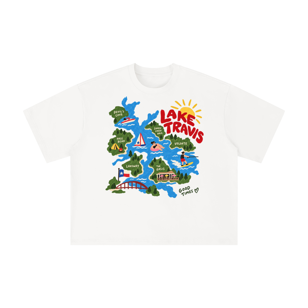 Lake Travis Good Times Vintage Texas Tee