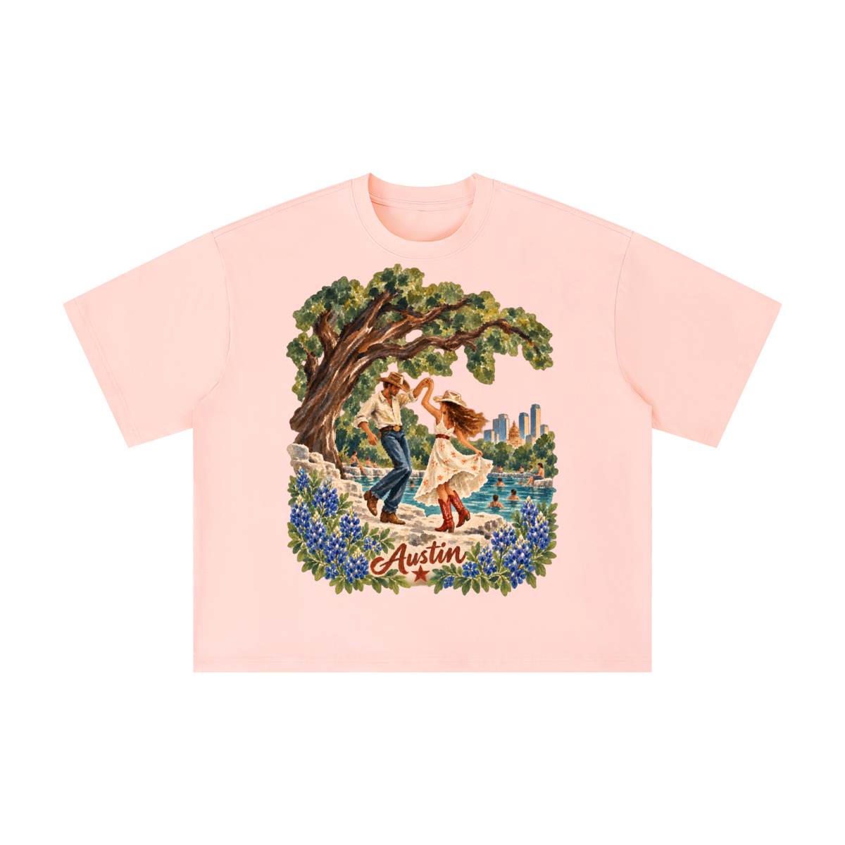 Austin Two-Step Watercolor Graphic Tee