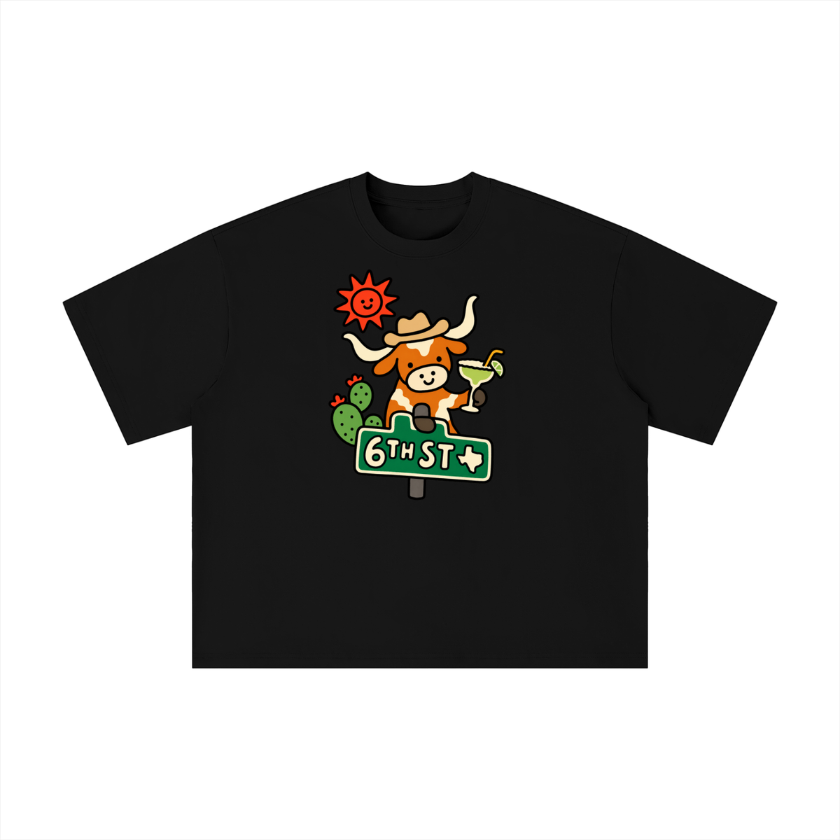 6th Street Sips Longhorn Tee