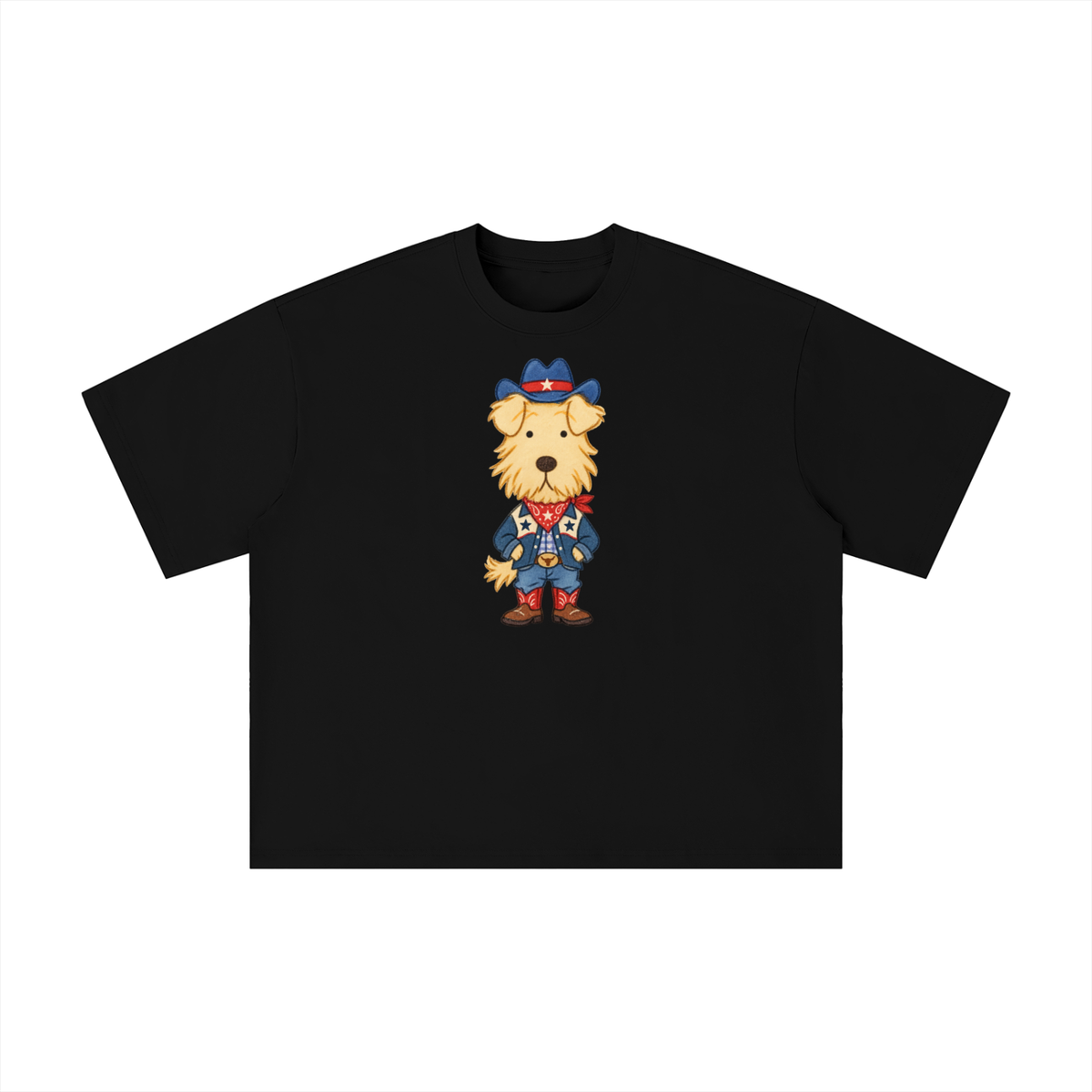 Texas Cowboy Dog Western Graphic Tee