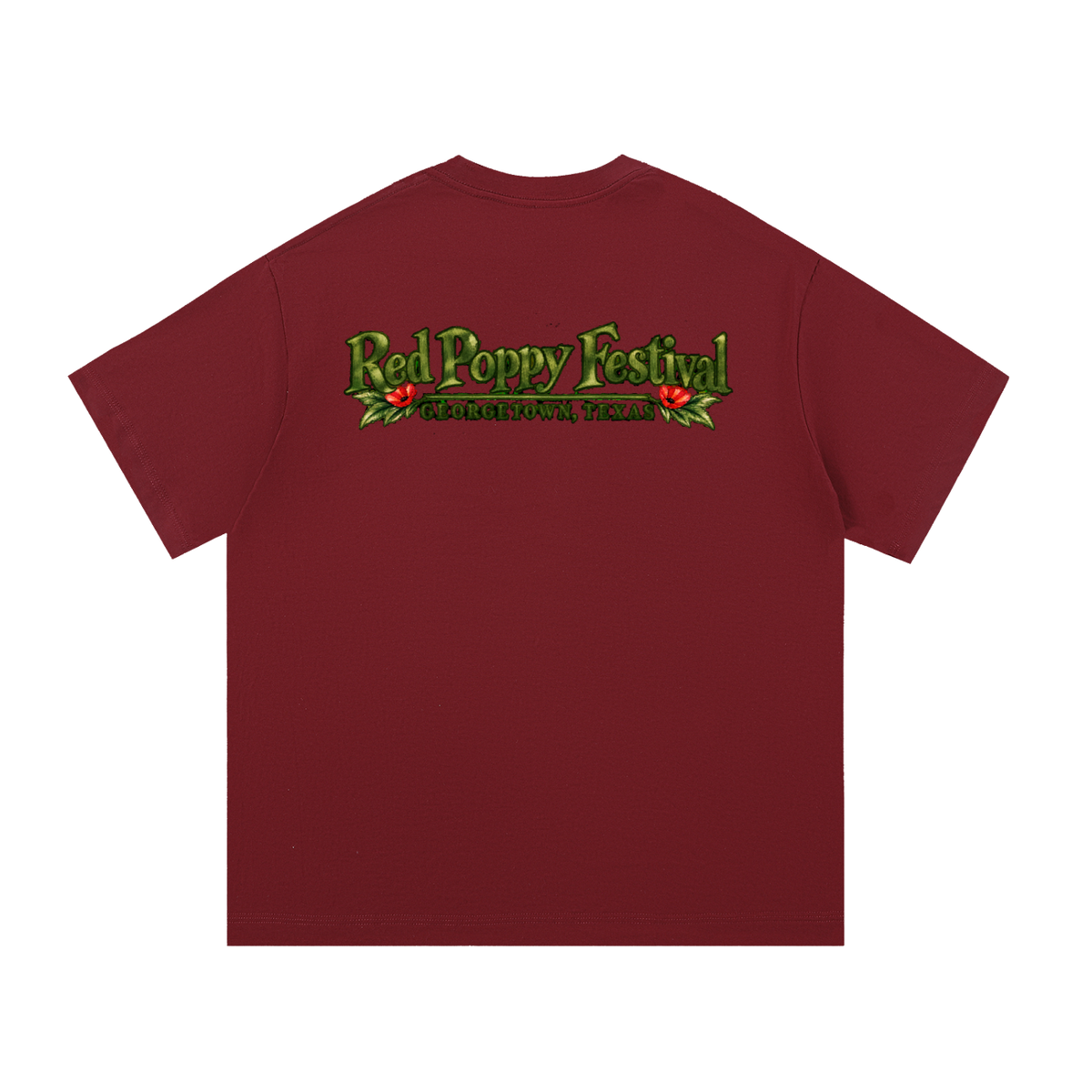 Georgetown Red Poppy Watercolor Graphic Tee
