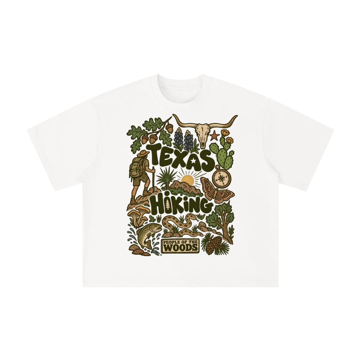 Texas Hiking Vintage Outdoor Graphic Tee
