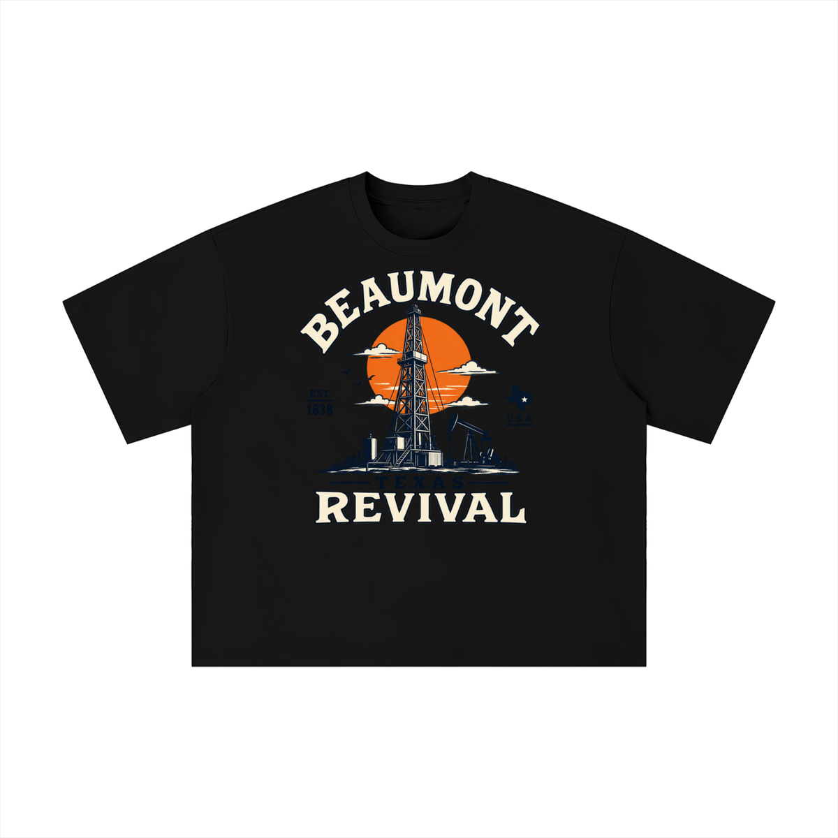 Vintage Beaumont Texas Oil Revival Graphic Tee