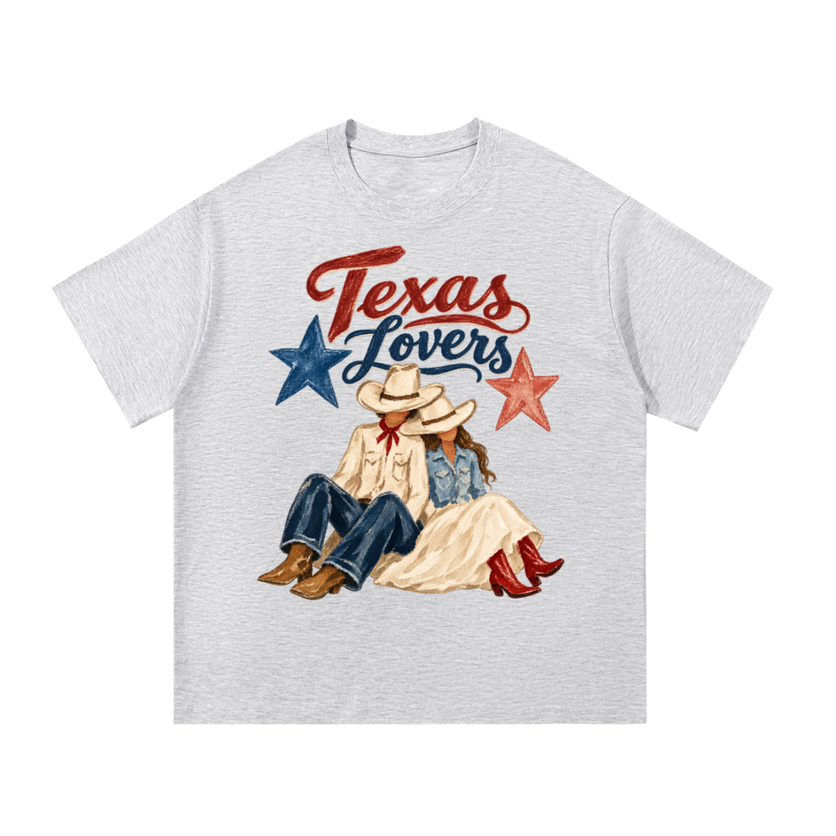 Texas Lovers Western Couple Graphic Tee