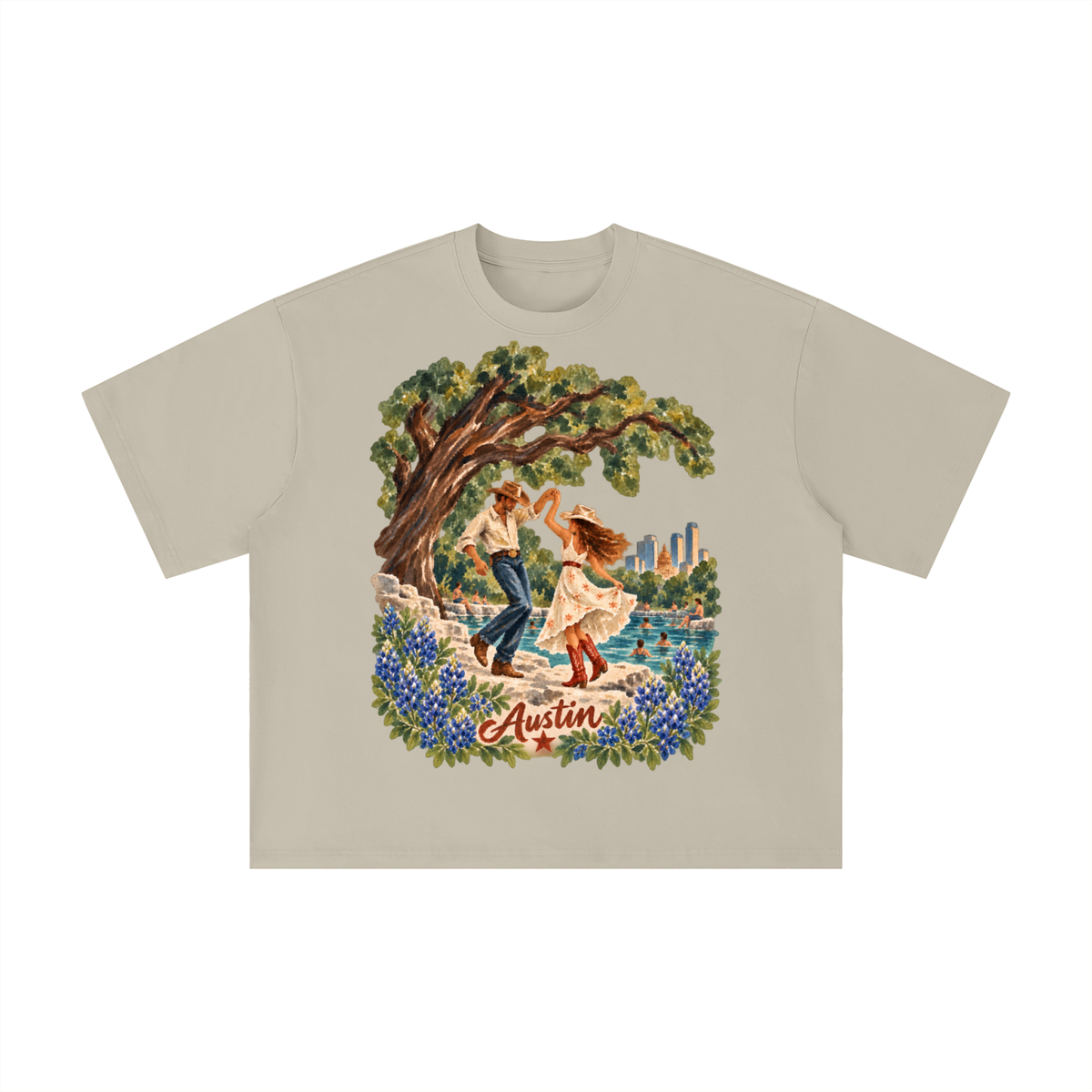 Austin Two-Step Watercolor Graphic Tee