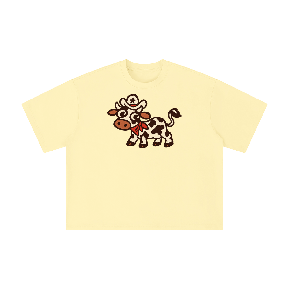 Retro Texas Cowboy Cow Graphic Tee
