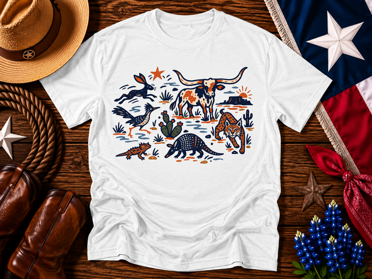 Texas Wildlife Desert Adventure Graphic Tee