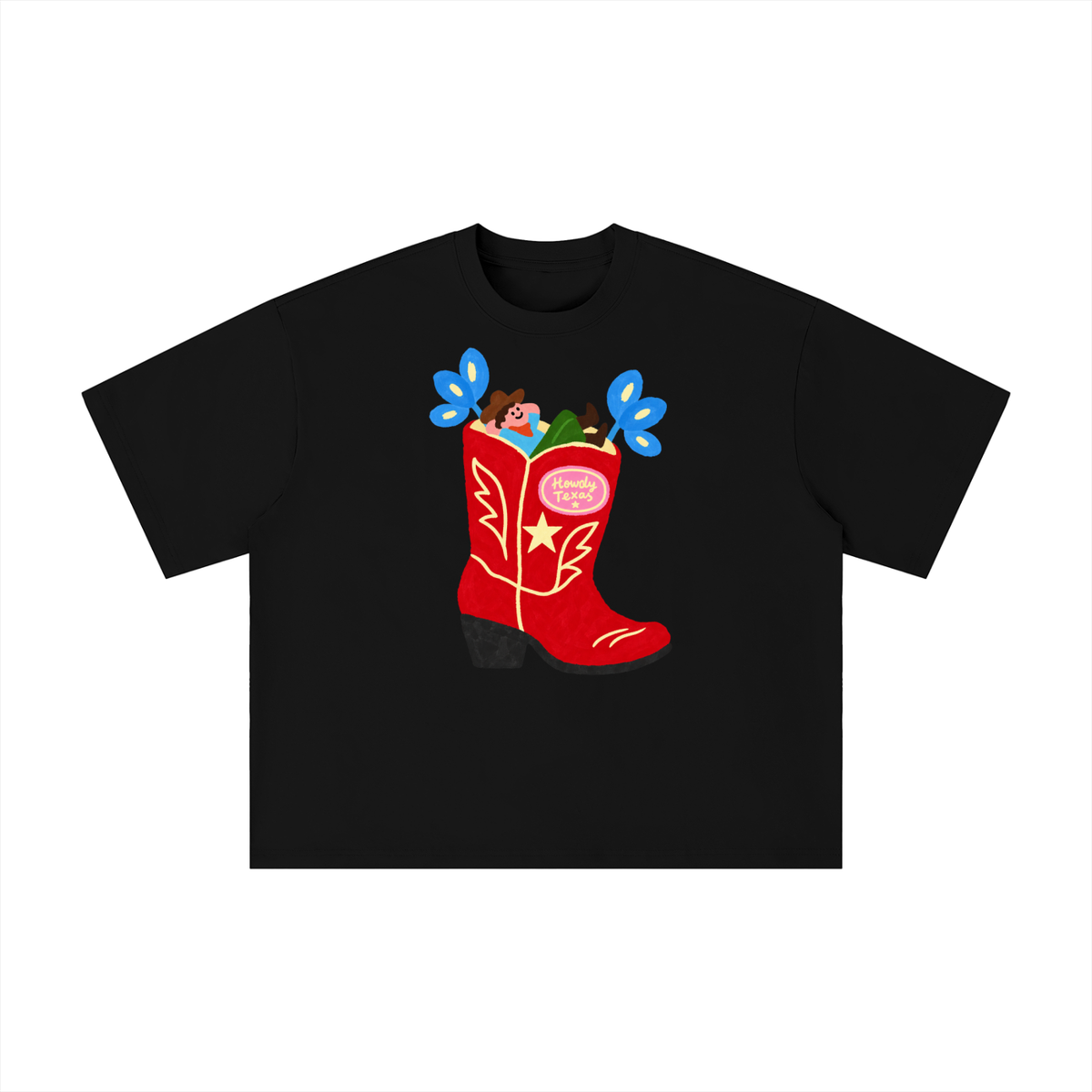 Howdy Texas Cowboy Boot Graphic Tee