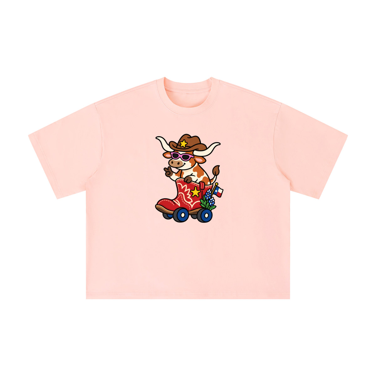 Howdy Longhorn Cowboy Boot Tee