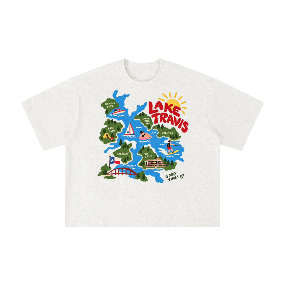 Lake Travis Good Times Vintage Texas Tee
