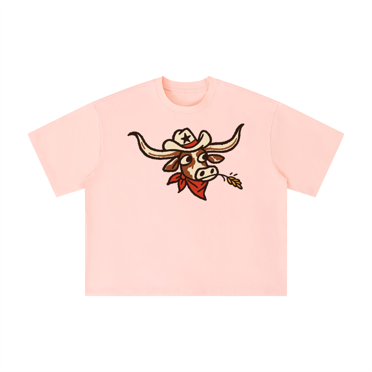 Texas Longhorn Cowboy Doodle Graphic Tee