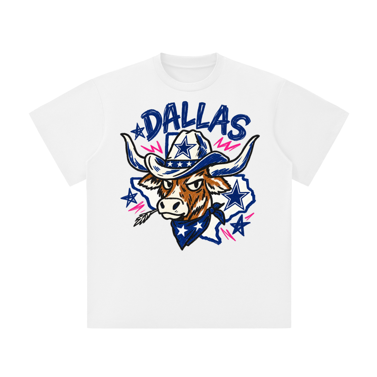 Dallas Texas Longhorn Cowboy Graphic Tee
