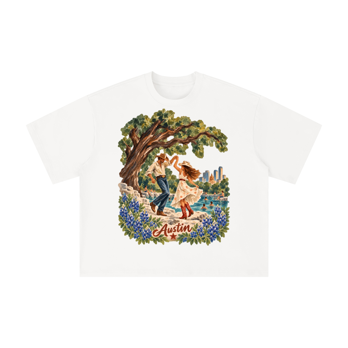 Austin Two-Step Watercolor Graphic Tee