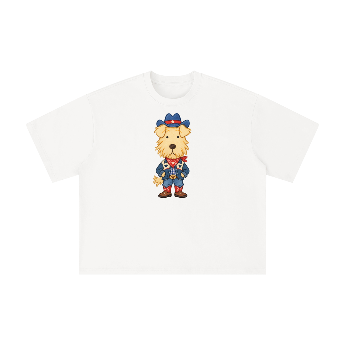 Texas Cowboy Dog Western Graphic Tee