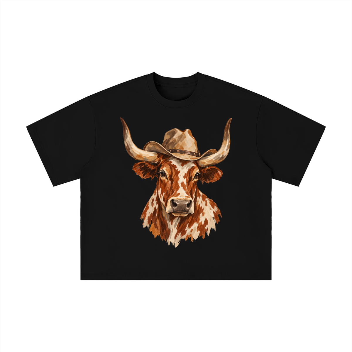 Vintage Texas Longhorn Cowboy Hat Graphic Tee