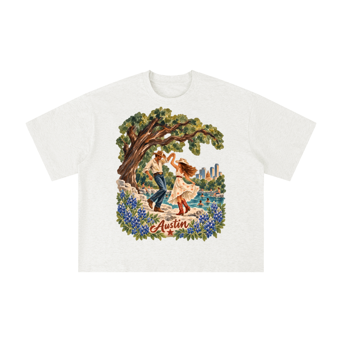 Austin Two-Step Watercolor Graphic Tee