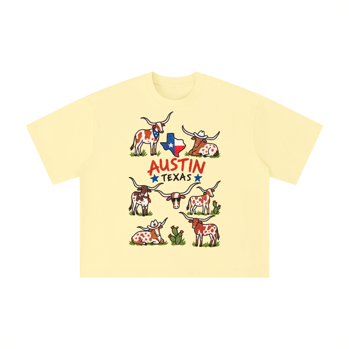 Austin Texas Longhorn Sketch Graphic Tee