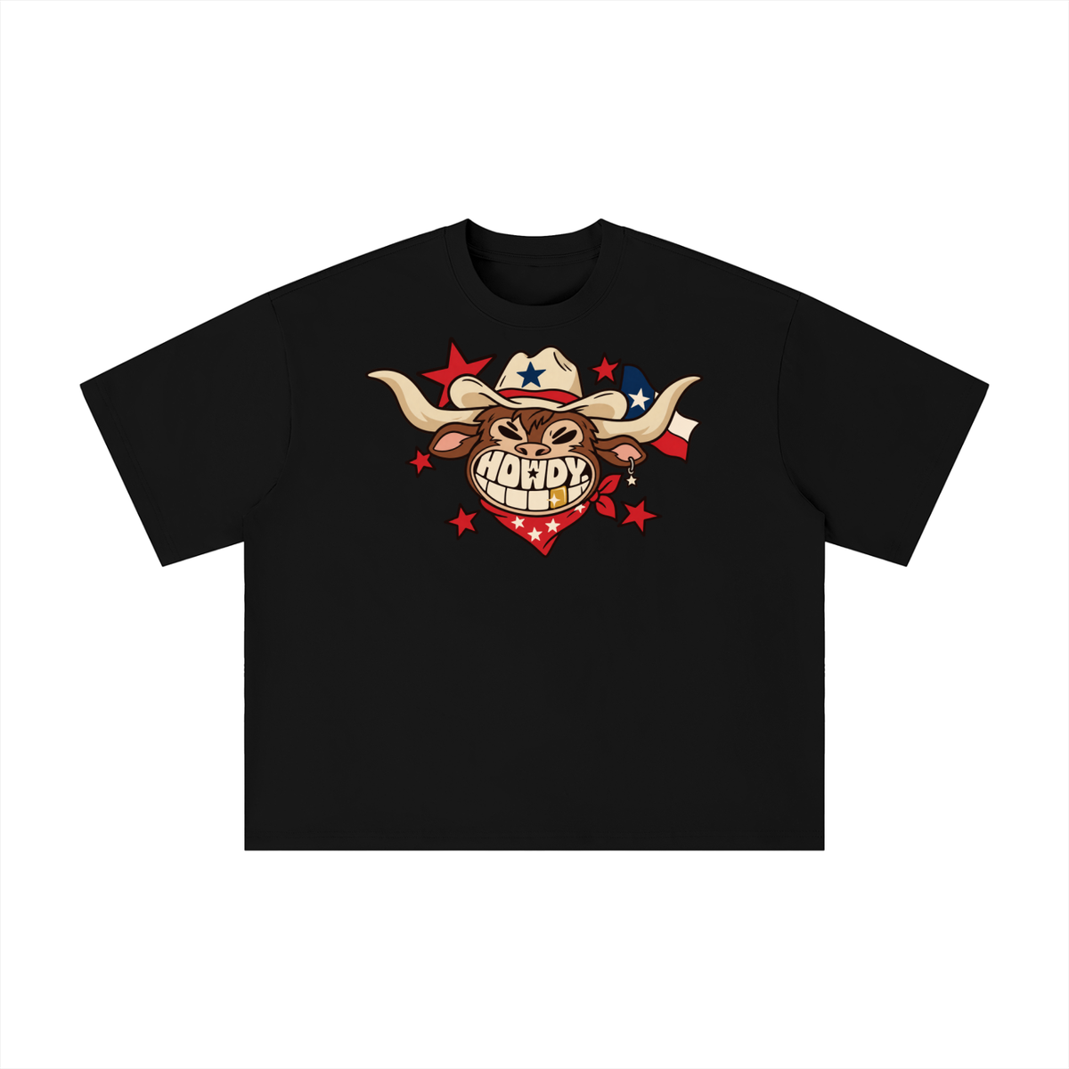 Howdy Texas Longhorn Grin Graphic Tee