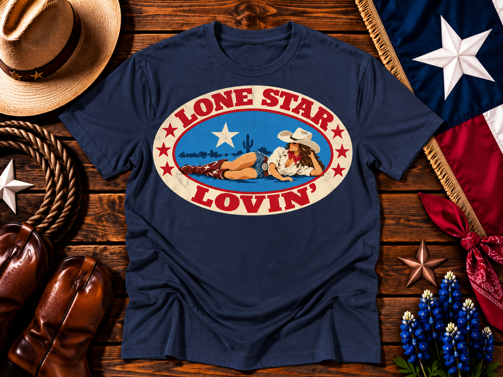 Lone Star Lovin’ Texas Cowgirl Graphic Tee