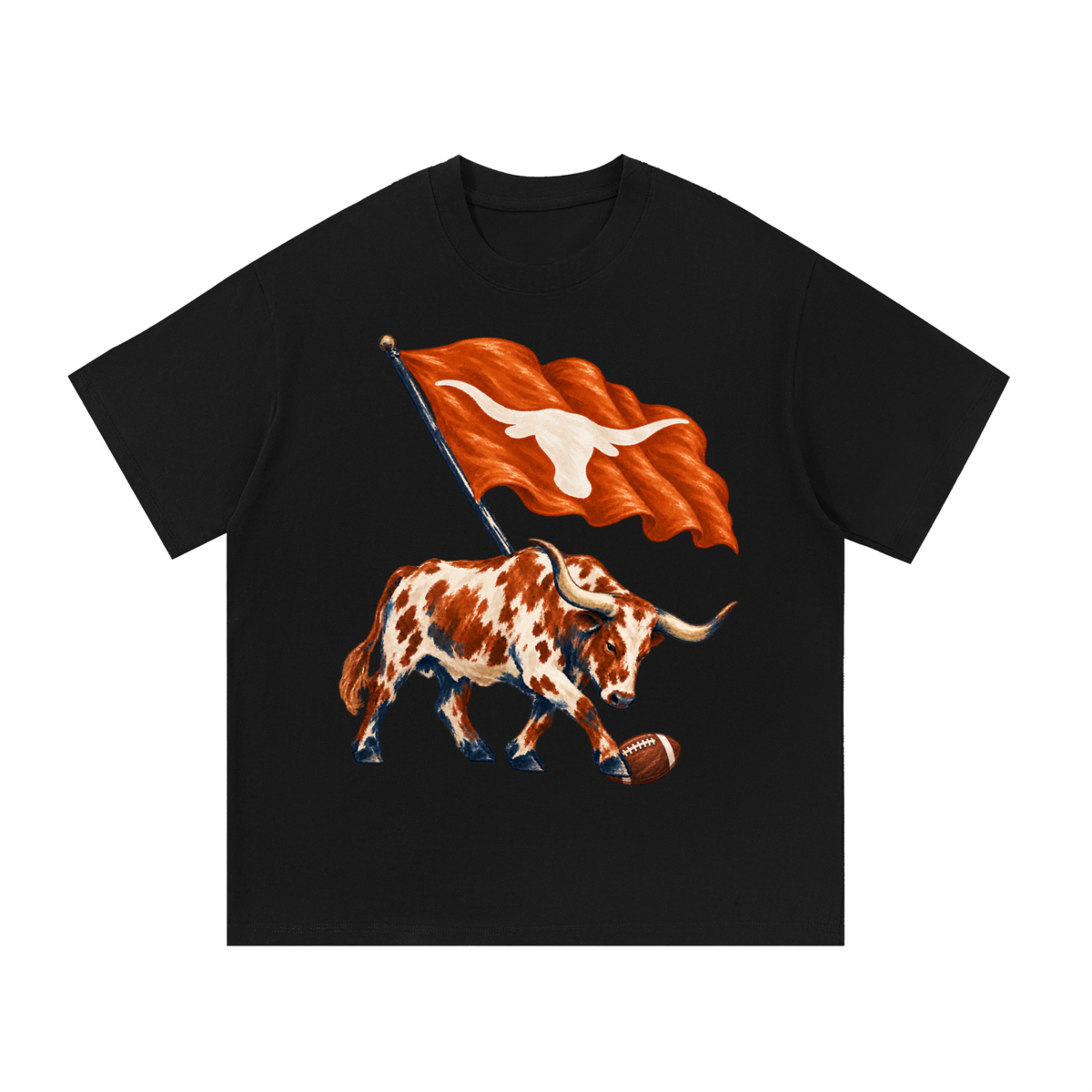 Texas Longhorn Football Flag Vintage T-Shirt INSPIRED NOT REAL MERCH