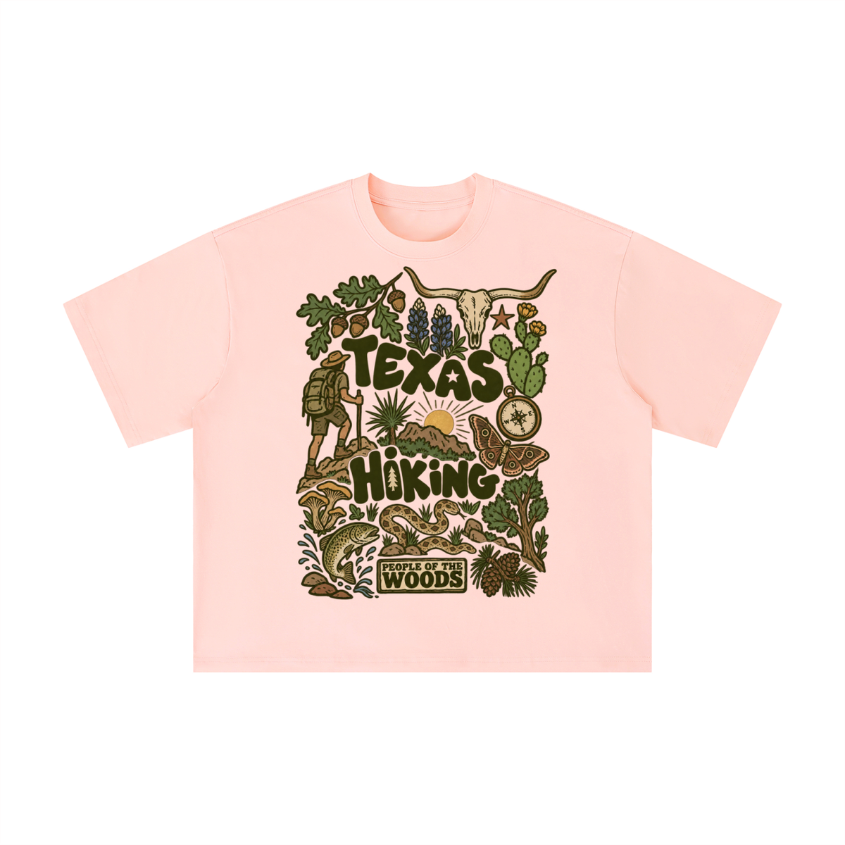 Texas Hiking Vintage Outdoor Graphic Tee
