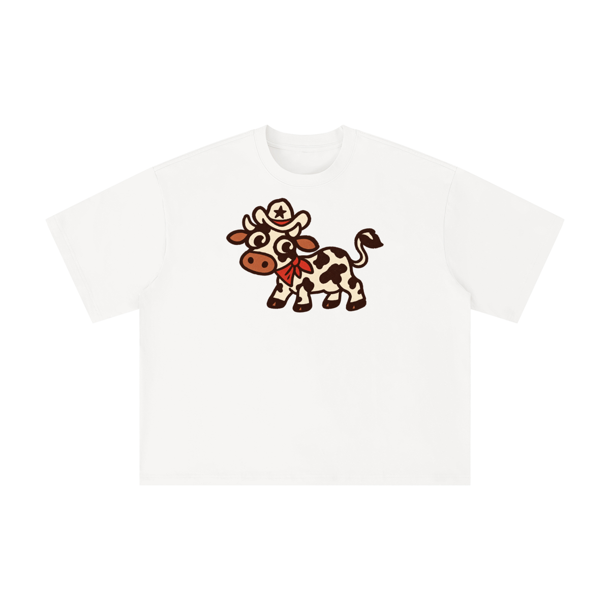 Retro Texas Cowboy Cow Graphic Tee